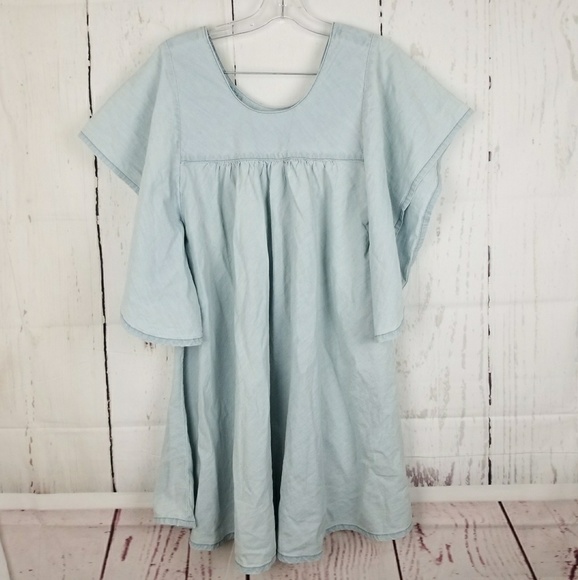 Lucky Brand Chambray Flounce Dress - Picture 3 of 7